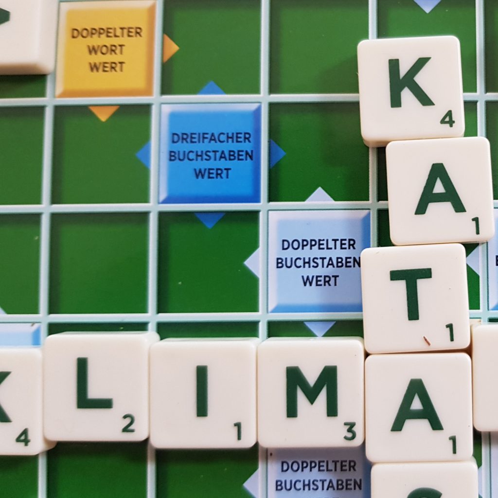 Klima Scrabbel Buchstaben