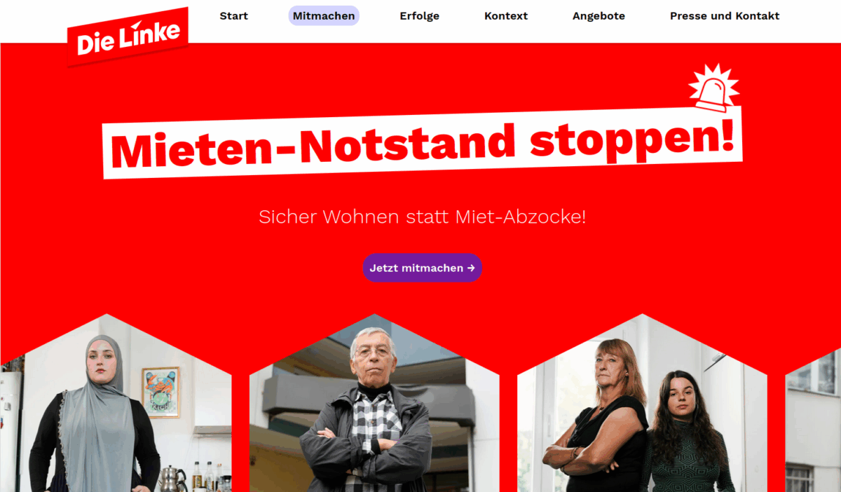 Links aktiv: Sicher Wohnen statt Miet-Abzocke! Die große Mietenrally startet in Hamburg.