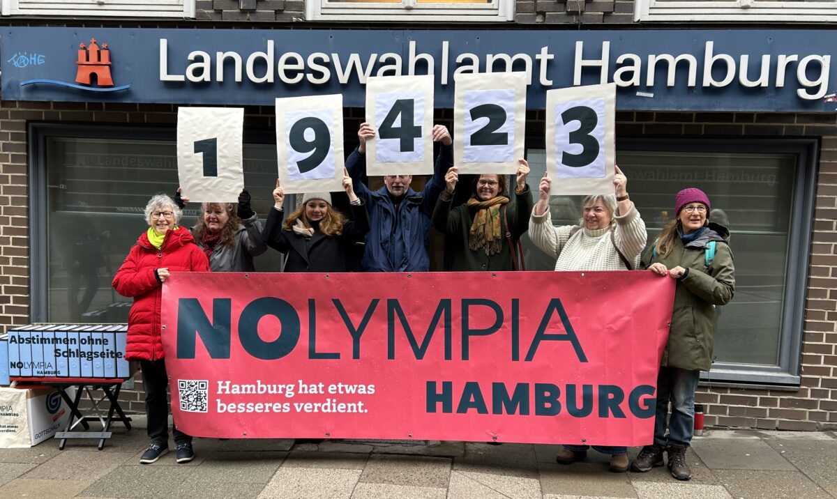 NOlympia Hamburg: 19.423 Unterschriften – Sammelrekord bei Eis und Schnee
